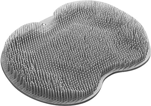 Coussin De Bain Exfoliant For Le Dos, Épurateur De Dos De Salle De Bain Ventouse Murale En Silicone Exfoliant For Le Dos Coussin De Massage Des Pieds Coussin De Massage, Tapis De Massage ( Color : Gra