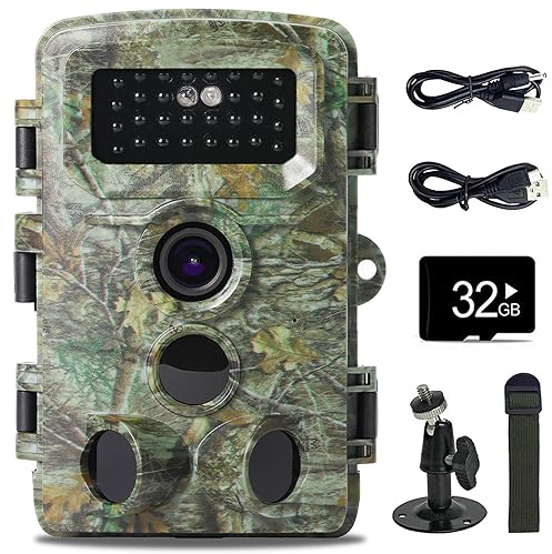 CRABGO 36MP 1080P Wildlife Camera, Trail Camera with High Sensitivity Infrared Night Vision Motion Activated, IP66 Waterproof, Best for Garden, Outdoor, Nature Animal Scouting