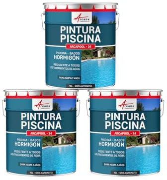 Beton-Poolfarbe - ARCAPOOL Anthrazitgrau - RAL 7016-3 x 10 L