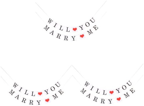 Ciieeo 3sätze Will You Marry Me Bunting Banner Dekorative Papierbanner Für Hochzeitsanträge Romantische Hochzeitsfeier Autodekoration Mit Hängender Girlande Für Unvergessliche