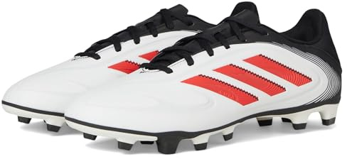 adidas Copa Pure 3 Club Firm Multi Ground Sneaker für Erwachsene, Unisex, Weiß/Lucid Red/Schwarz, 12 Damen/11 Herren