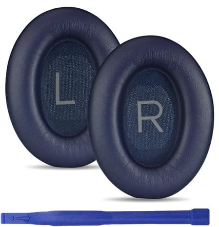 umvowuxa Cuscinetti auricolari di ricambio per cuffie wireless Bose QuietComfort 45 (QC45)/QuietComfort SE (QC SE)/Quiet Comfort, con pelle proteica morbida e memory foam (blu scuro)