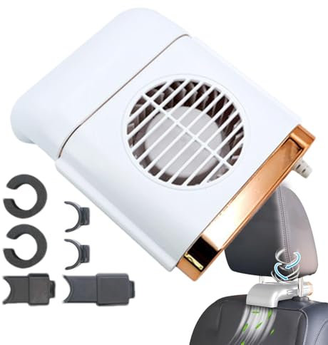 Ventilador extractor de coche, ventilador para asientos de coche para niños, ventilador de refrigeración para vehículos, aire acondicionado portátil para coche, ventilador de refrigeración para coche,
