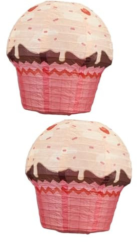 WOONEKY 2stücke Faltbare Kreative Papierlaterne Im Cupcake-design Für Geburtstagsfeiern Hochzeiten Und Festliche Dekoration Für Fenster Und Wanddekoration