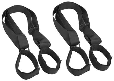 VANZACK Sangles De Ski pour Snowboard - Lot De 2 Transport Confortable avec Attaches De Ski