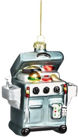 itsisa Baumschmuck Grill BBQ - Baumkugel für Grillliebhaber, Weihnachtsdeko Essen, Christbaumkugel, Weihnachten