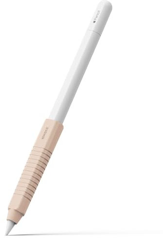 Ringke Grip Silicone pour Apple Pencil – Étui Coque de Protection Souple et Durable, Compatible Drafting Pencil, Stylet Apple Pencil, Accessoires, Antidérapant et Léger - Pink Sand