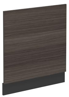 Vicco Geschirrspülblende R-Line, Geschirrspüler Fronttür, Edelgrau, 60 cm ohne Arbeitsplatte