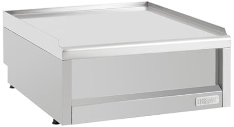 Buffalo 600 Series Commercial Stainless Steel Neutral Worktop, 600mm | Provides an expansive, flat prep station to maximise kitchen efficiency and streamline professional food preparation.