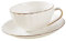 OHPHCALL Set Di Tazze Da Caffè E Piattini in Ceramica Con Dettagli in Oro Versatili Per Bevande E Dessert