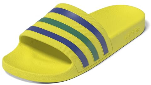adidas Unisex Adilette Aqua Slides, bright yellow/bold blue/bold green, 43 EU