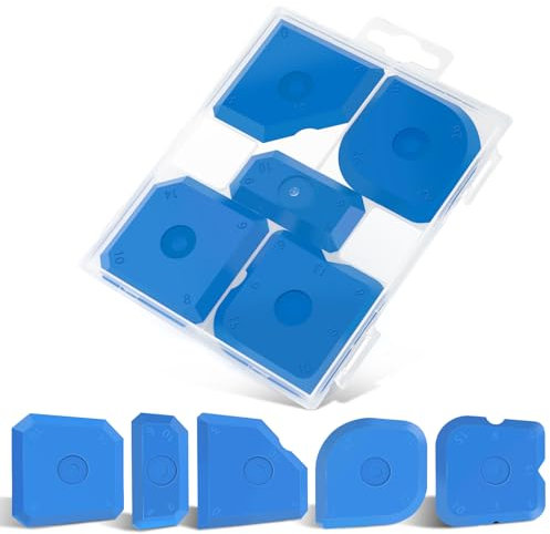 5 Pezzi Strumenti per Calafataggio,Raschietto Spatola per Sigillante,Spatola Per Giunti,Strumenti Di Calafataggio in Silicone,Per la Sigillatura Delle Cuciture