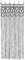 MACOSA U1442275 Fadengardine Makramee Schwarz 90 x 200 cm Vorhang modern Dekogardine 100% Bauwmolle Schal Gardine Makrameevorhang