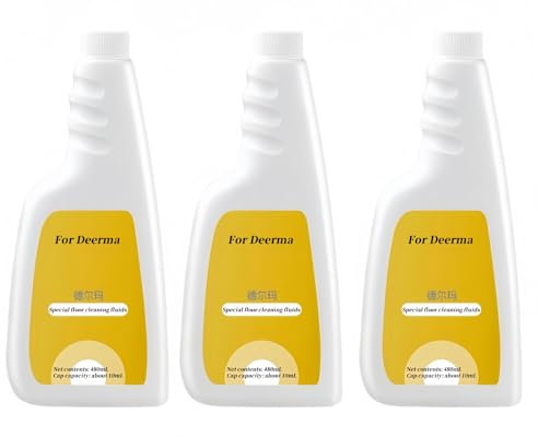 SHGTCOAP Original (16.23 FL OZ) 480ml Floor Cleaning Solution, Floor Care Fluid. Compatible For Deerma All Robot Mops，All Wet And Dry Vacuum Cleaners，All Floor Scrubbers(3 pcs)