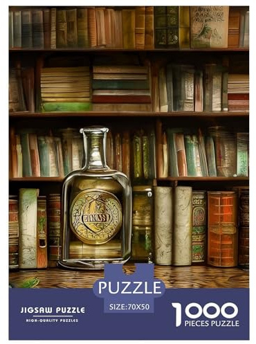 Flasche Puzzle 1000 Teile Für Die Ganze Familie interessant Impossible Puzzle Clevere Rätsel Weihnachtspuzzle 70x50cm/1000pcs