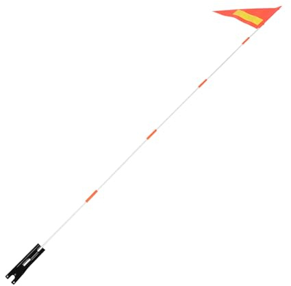 OFFSCH Reflective Orange Bicycle Trailer Flag with Pole and Mounting Bracket High Visibility Safety Flag for Golf Carts Scooters Motorcycles Wheelchairs Lightweight Easy Installation