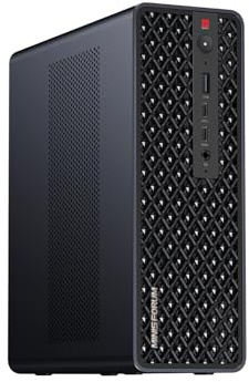 MINISFORUM MS-S1 Max Workstation AI, AMD Ryzen AI Max+ 395 (16 C/32 T, fino a 5,1 GHz), GPU RDNA 3.5, 64 GB RAM, SSD da 2 TB, Slot PCIe x16, USB4 V2, Doppia 10GbE, Alimentatore da 320 W, Wi-Fi 7