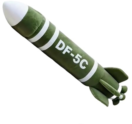 TROYSINC Kuscheltier Rakete Plüschtiere, DF-5C Raketen Kissen Stofftier, Weiches Plüsch Rakete Spielzeug Geschenke für Kinder (30cm)