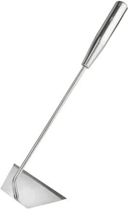 RNXRZANK Trapezförmiger Gartenkultivator Aus Edelstahl, Manueller Unkrautstecher Aus Metall für, Balkone Und Den Garten, Groß