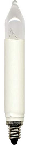 S+H Kleinschaftkerze 11,5x70mm Sockel E10 12 Volt 3 Watt elfenbein
