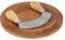 Premier Housewares 1103682 Herb Chopping Board with Mezzaluna Chopper - Bamboo,Brown
