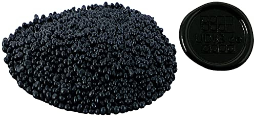 UDIG Perlensiegellack Perlschwarz Nr. 4190-100 g, Siegellack Granulat Schwarz für brechende Siegel