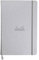 RHODIA 118607C - Rigid Notebook Webnotebook Silver - A5 - Lined - 192 pages - Clairefontaine Ivory Paper 90 g/m - Bookmark, Elastic Closure - Faux Leather Cover
