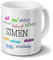 printplanet Tasse mit Namen Simen - Motiv Positive Eigenschaften - Namenstasse, Kaffeebecher, Mug, Becher, Kaffeetasse - Farbe Weiß