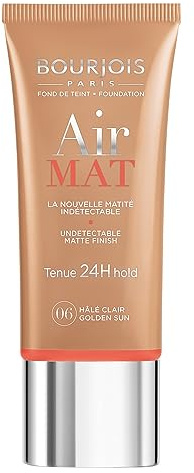 Bourjois Air Mat 24H Liquid Foundation High Coverage 6 Light Tan, 30 ml