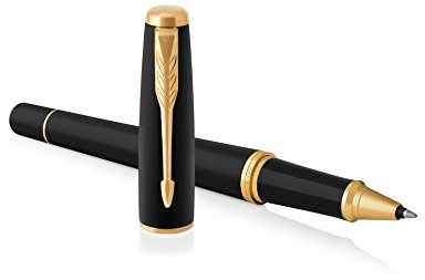 Parker Urban Rollerball Pen | Muted Black with Gold Trim | Fine Point Black Ink | Gift Box