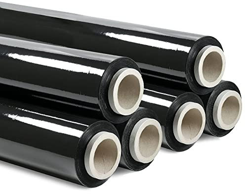 TEMPO DI SALDI 6 films extensibles manuels, couleur noire, 1 rouleau de 1,8 kg, hauteur 50 cm