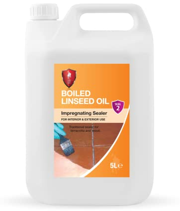 LTP Boiled Linseed Oil-The Traditional Sealer for Terracotta and Ideal for wooden garden furniture and decking - 5L