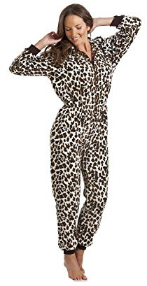 Camille Womens Animal Print Soft Fleece Onesies