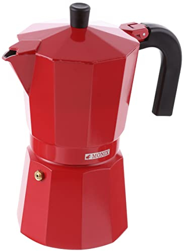 Monix - Caffettiera Italiana in Alluminio 9 Tazze 9 Tazas Fragola