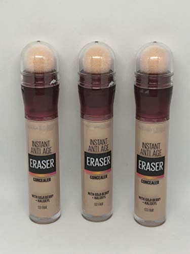 3x Maybelline Instant Anti Age Eraser Concealer (03 Fair)