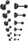 Epoch World 6 Paires Acier Inoxydable Boucles d'Oreilles Homme Femme Fille Clou d Oreille, Boucle d'Oreille Hommes Diamant, Boucle d Oreille Noir Homme, Boucle d'Oreille Diamant Noir Piercing 3-8MM