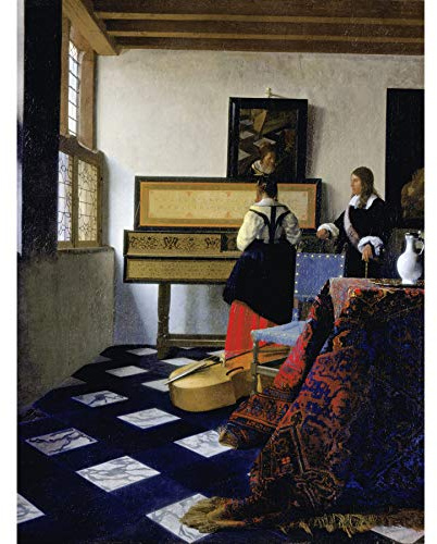 Artery8 Johannes Vermeer Die Musikstunde Großer Leinwanddruck 46x61 cm