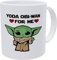 Willcallyou Tasse à café avec inscription « Baby Yoda Obi Wan For Me » pour mari, petit ami, épouse, petite amie, humoristique et cadeau de Saint-Valentin