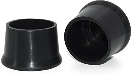 Flyshop Round Chair Leg Caps Table Feet Covers Chair Leg Protectors Non-marking Silicone Leg Tips 2-Inch (50 mm) Black 4 Piece