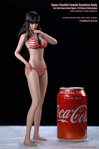 ZSMD 1/6 Female Nahtlose Actionfiguren Full Set Weicher Kleber+ Head + Underwear-1/6 Superflexible Female Dolls Für Kunst/Zeichnung/Fotografie PHMB2019-S35