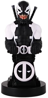 Cableguys Venom Gaming-Figur Marvel Deadpool Back in Black, Zubehör für Controller oder Smartphone-Halter, USB-Kabel im Lieferumfang enthalten, 20 cm