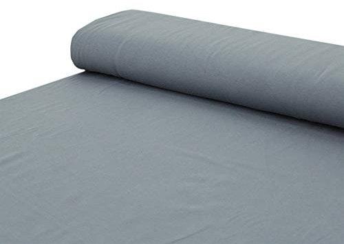 Baumwoll - Stoff French Terry Sommersweat einfarbig dunkelgrau - Meterware ab 25 cm x 150 cm - Stoff zum Nähen