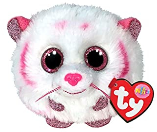 TY- Tabor Tiger Puffies Peluches, 2007543, Multicolore