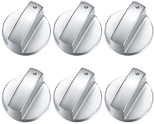 But the cow 6 Pcs Gas Stove Control Knobs, Metal 6mm Cooker Control Switch Knobs, Silver Adaptors Oven Cooking Surface Switch Buttons, Gas Hob Knobs Control Locks, Black