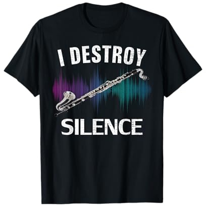 Vintage I Destroy Silence Bass-Klarinette, lustiges Orchester-Geschenk T-Shirt
