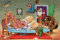 sticker-dealer Adventskalenderßkarten 4 Stück Fun Humor Pinup