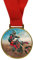 Ocadeau Personalisierbare Sportmedaille mit Foto - Runde goldene Medaille mit persönlichem Aufdruck gestaltbar - Sportmedaille zum Selbstgestalten mit langem Umhängeband