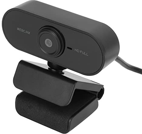 Goshyda HD Webcam, 1080P USB 360° Rotating Universal PC Laptop Web Computer Camera, with Noise Cancelling Microphone, for Video Conferencing