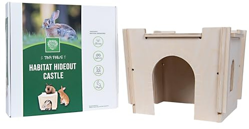 SMALL PET SELECT – Habitat Hideout Castle | Cozy Hideaway & Play Fortress for Rabbits, Guinea Pigs & Small Pets (Removable Tunnel Not Included)