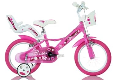 SCH Mädchen Bicycle Roses kinderfahrrad, Pinke, 14